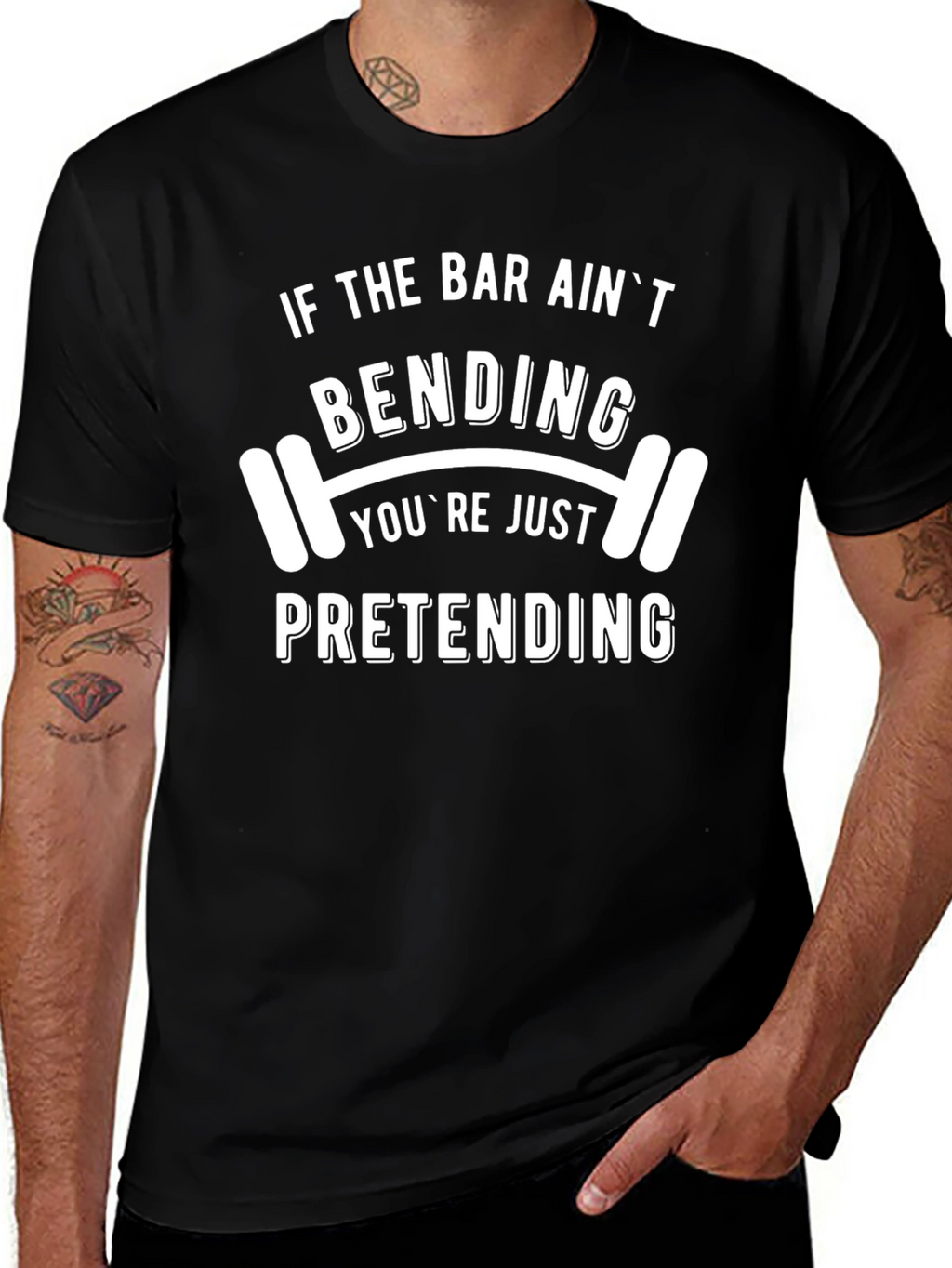 Funny Gym T-Shirt: If the Bar Aint Bending