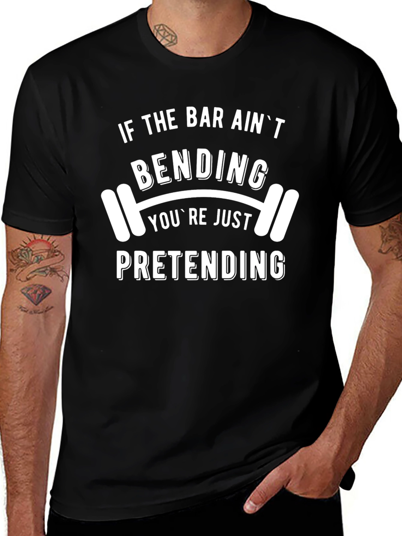 Funny Gym T-Shirt: If the Bar Aint Bending