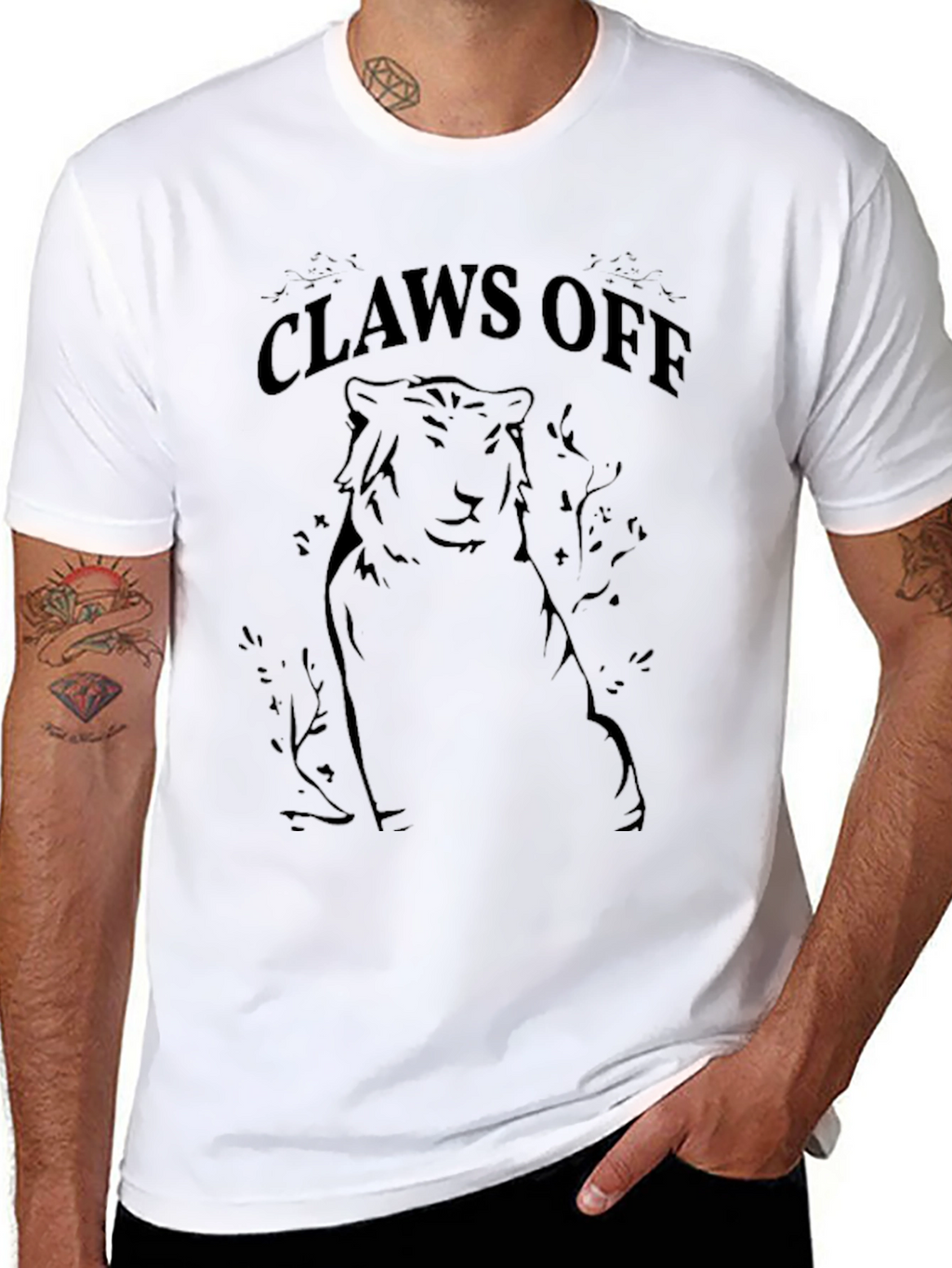 Claws Off Graphic Tee - Black Short Sleeve