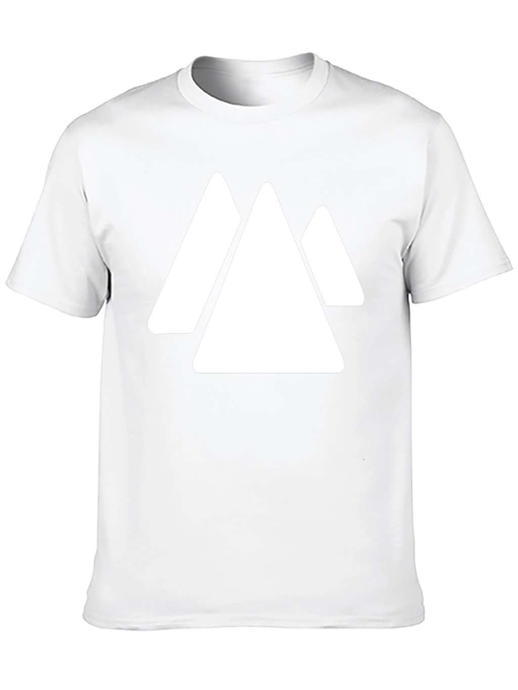 Geometric Mountain T-Shirt - Minimalist Black Tee