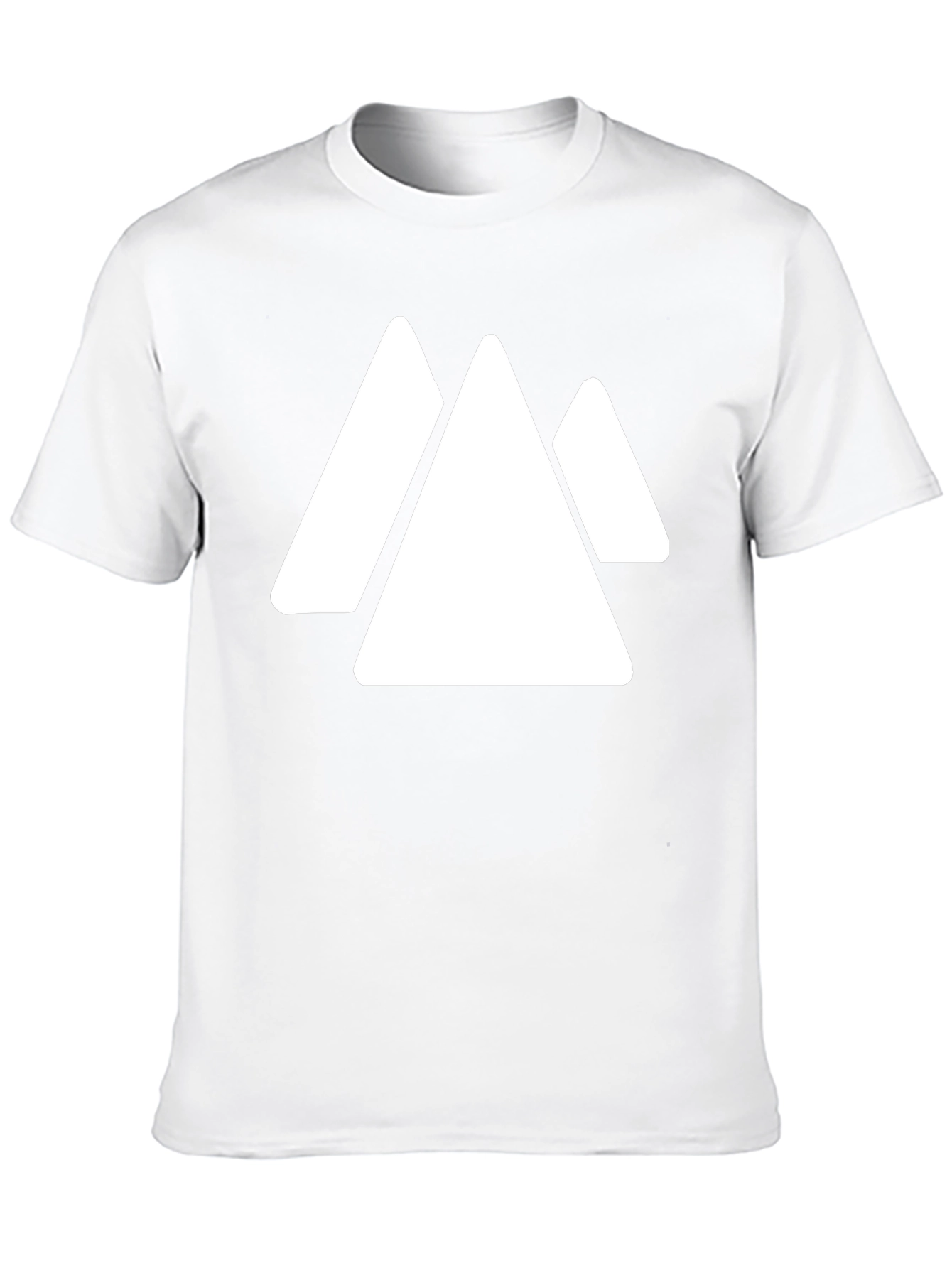 Geometric Mountain T-Shirt - Minimalist Black Tee