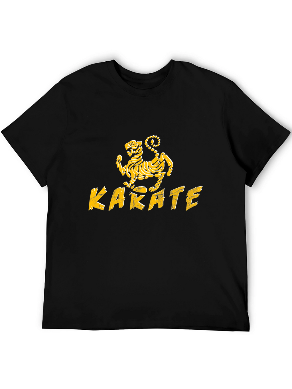 Karate Kid Inspired Black T-Shirt with Tiger Design