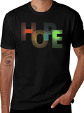 Abstract HOPE Graphic Black T-Shirt