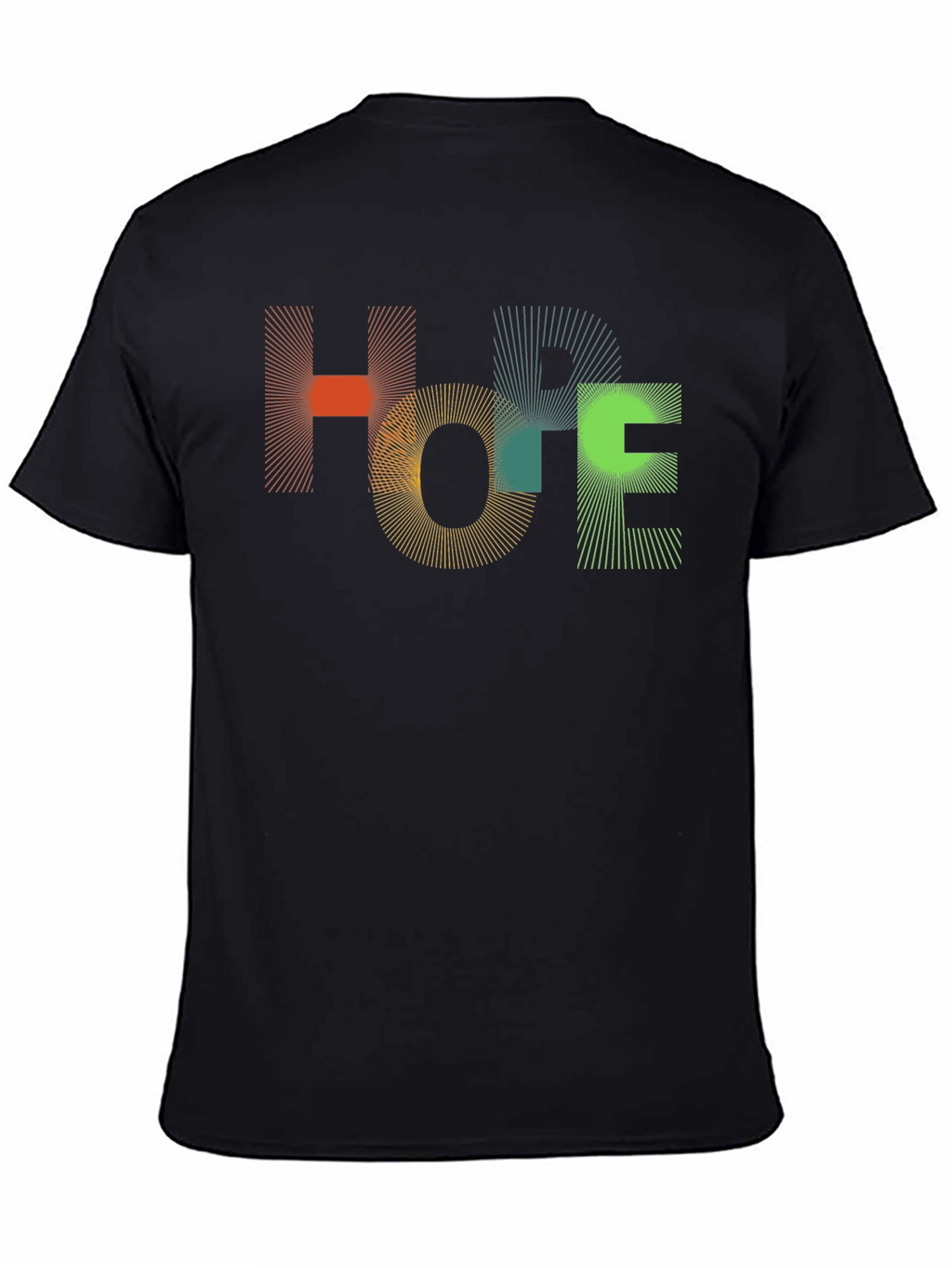 Abstract HOPE Graphic Black T-Shirt
