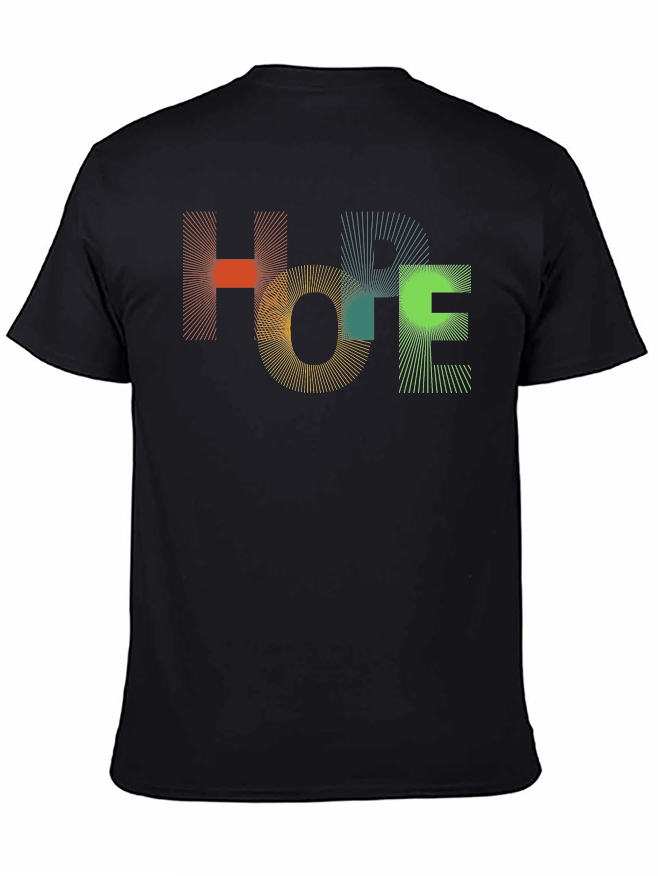 Abstract HOPE Graphic Black T-Shirt
