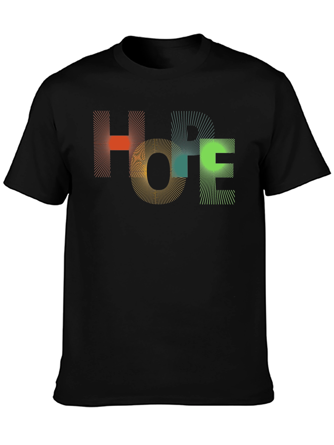 Abstract HOPE Graphic Black T-Shirt