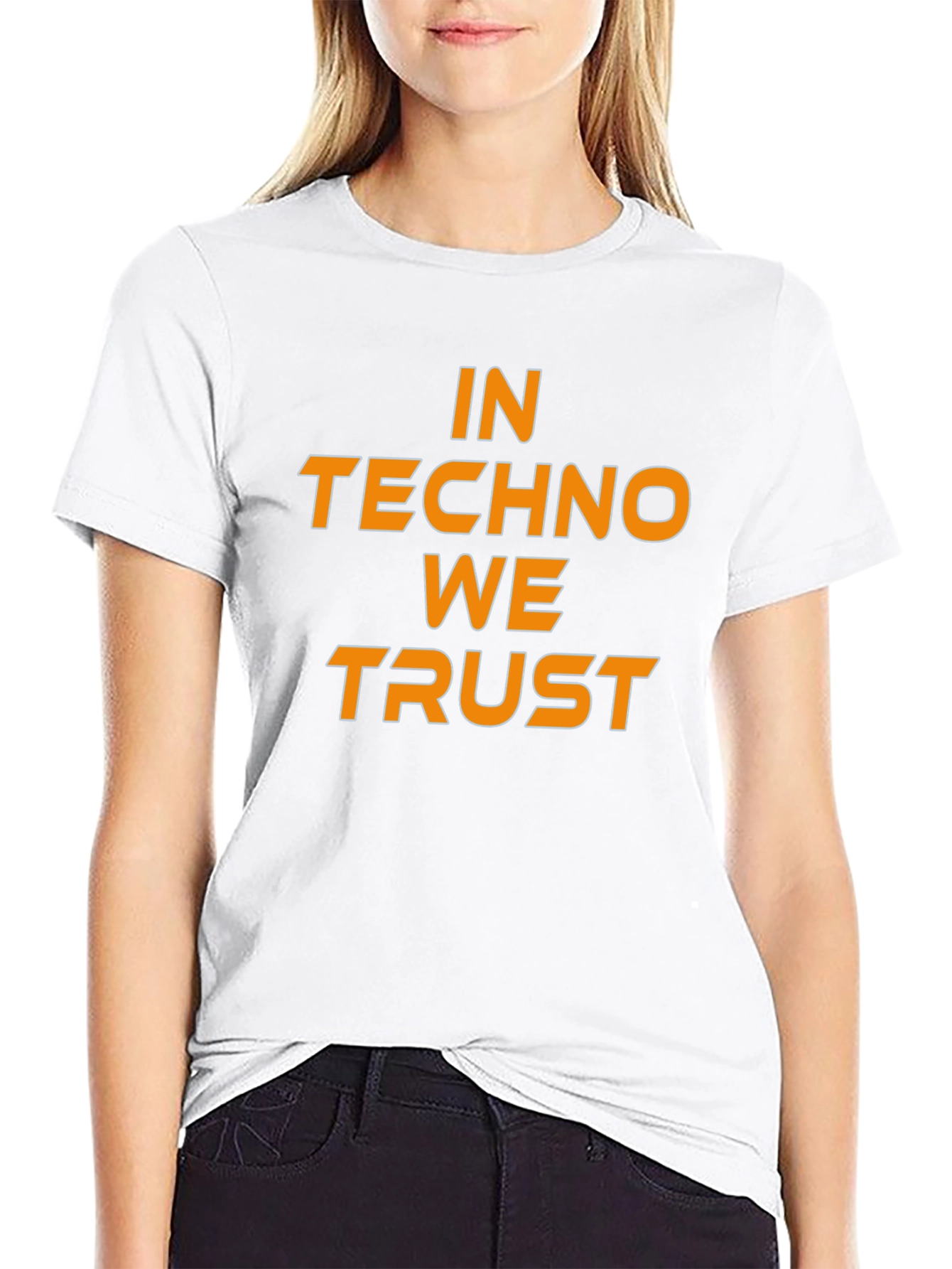 In Techno We Trust Black T-Shirt