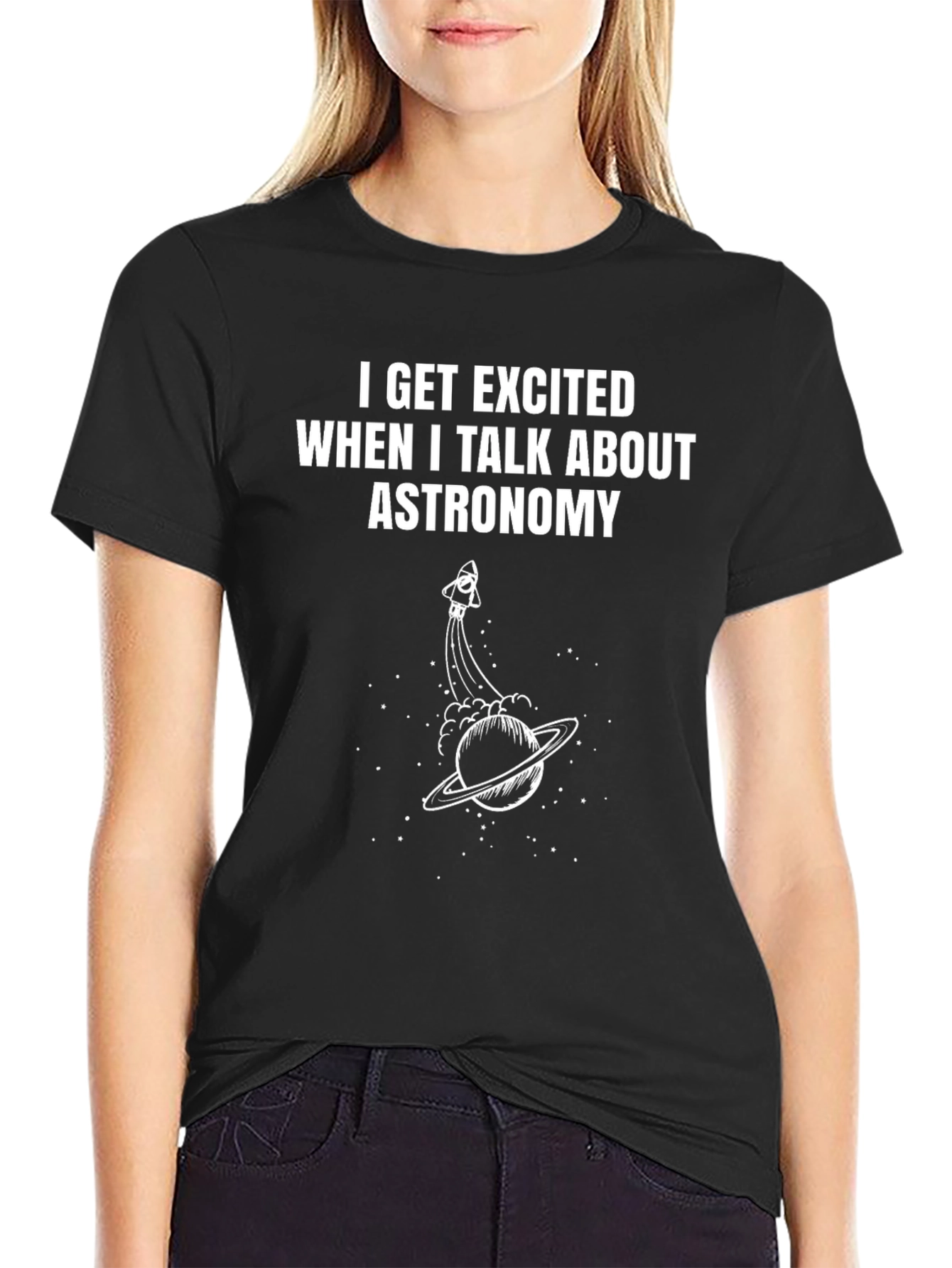Astronomy Enthusiast Black T-Shirt