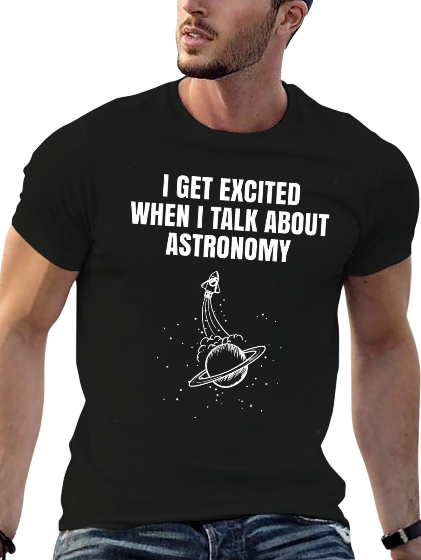 Astronomy Enthusiast Black T-Shirt