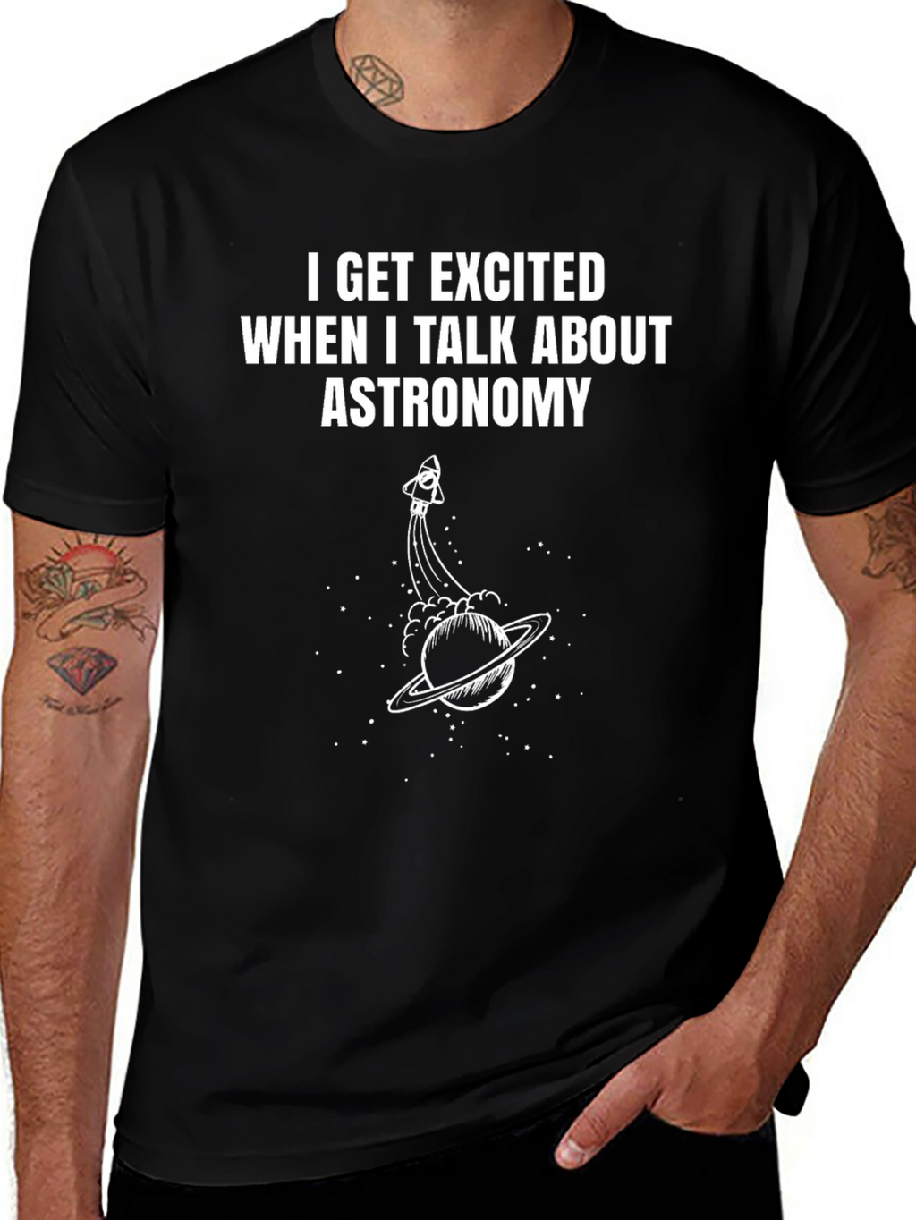 Astronomy Enthusiast Black T-Shirt