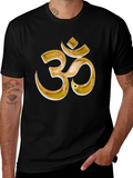 Om Symbol Graphic Tee - Black Cotton Blend