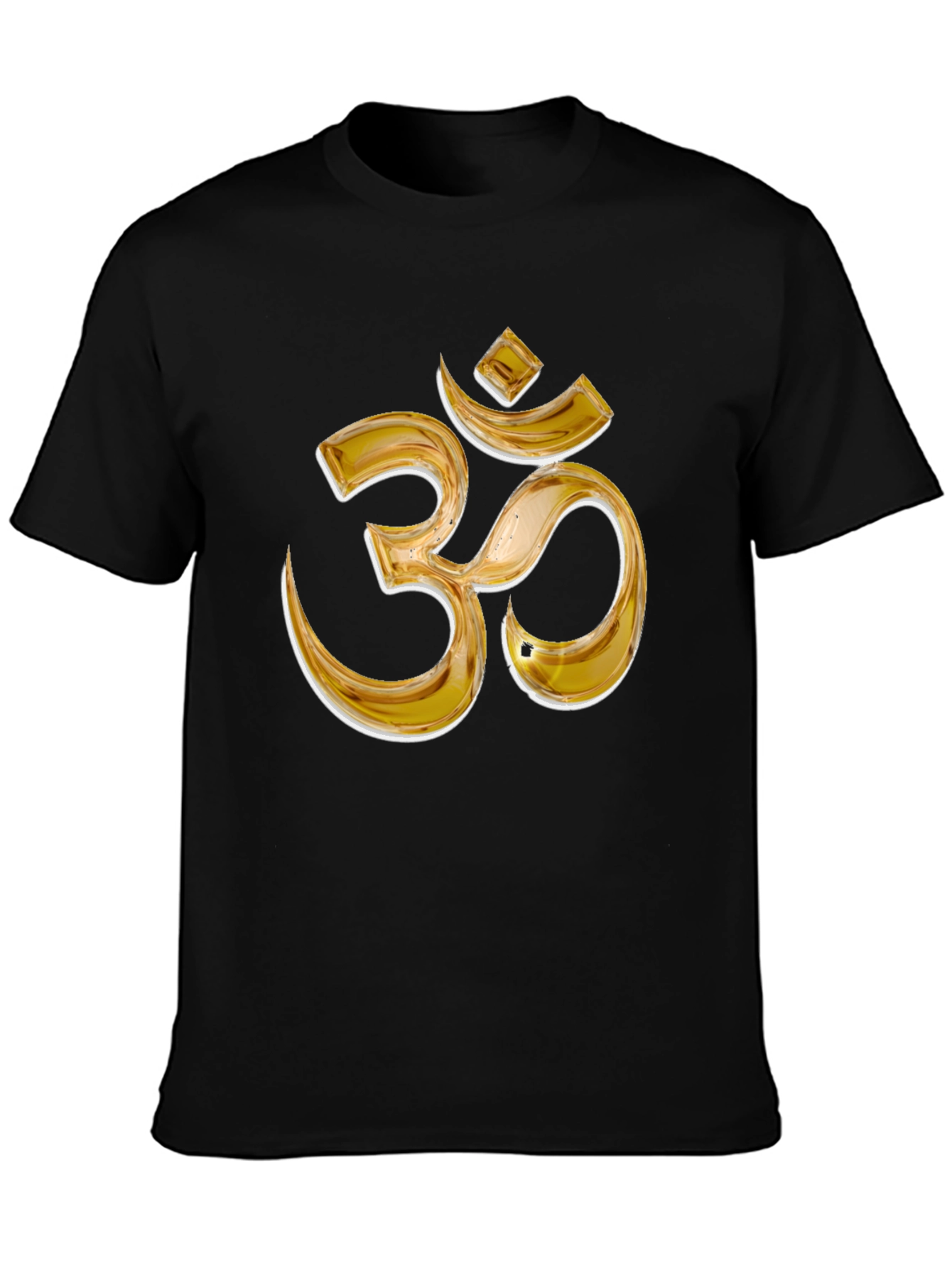 Om Symbol Graphic Tee - Black Cotton Blend