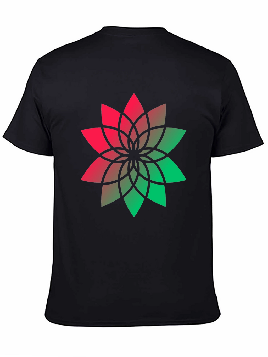 Geometric Flower Graphic Tee - Modern Style