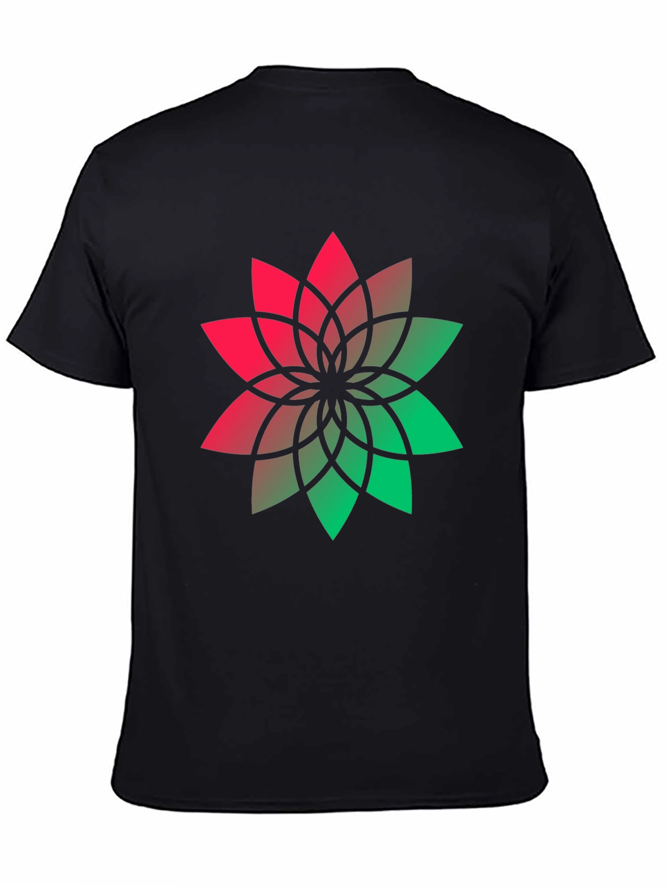 Geometric Flower Graphic Tee - Modern Style