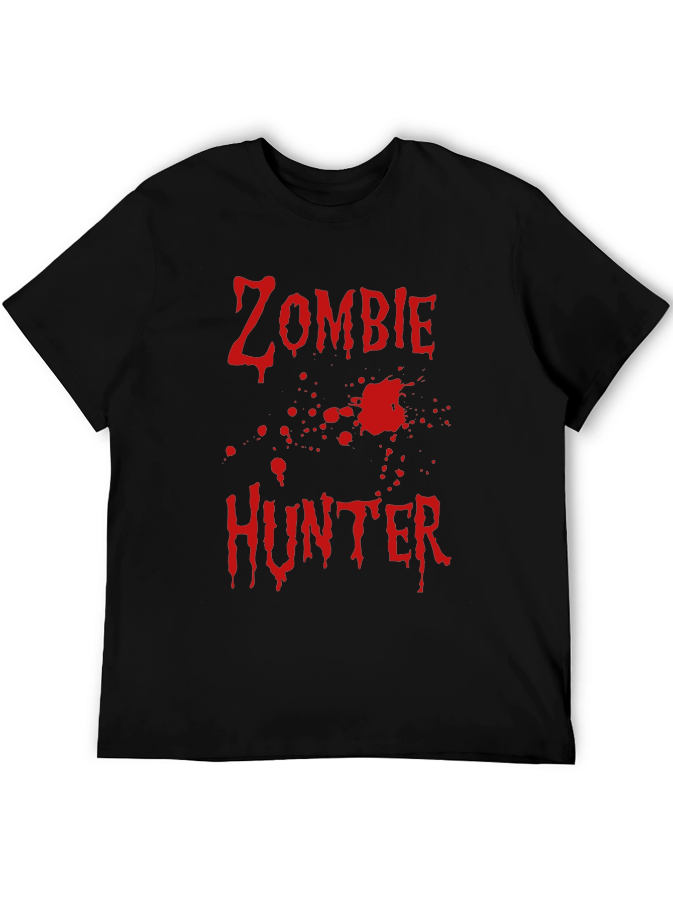 Zombie Hunter T-Shirt - Black Cotton Graphic Tee