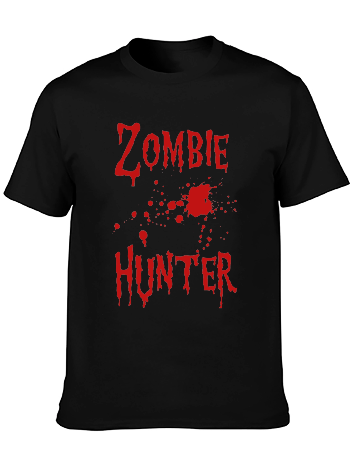 Zombie Hunter T-Shirt - Black Cotton Graphic Tee