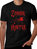 Zombie Hunter T-Shirt - Black Cotton Graphic Tee