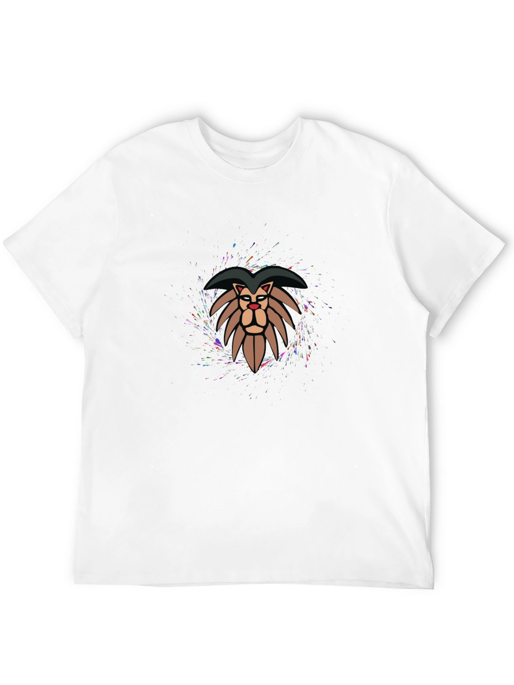 Lion Graphic Print Tee - Stylish Mens Black T-Shirt