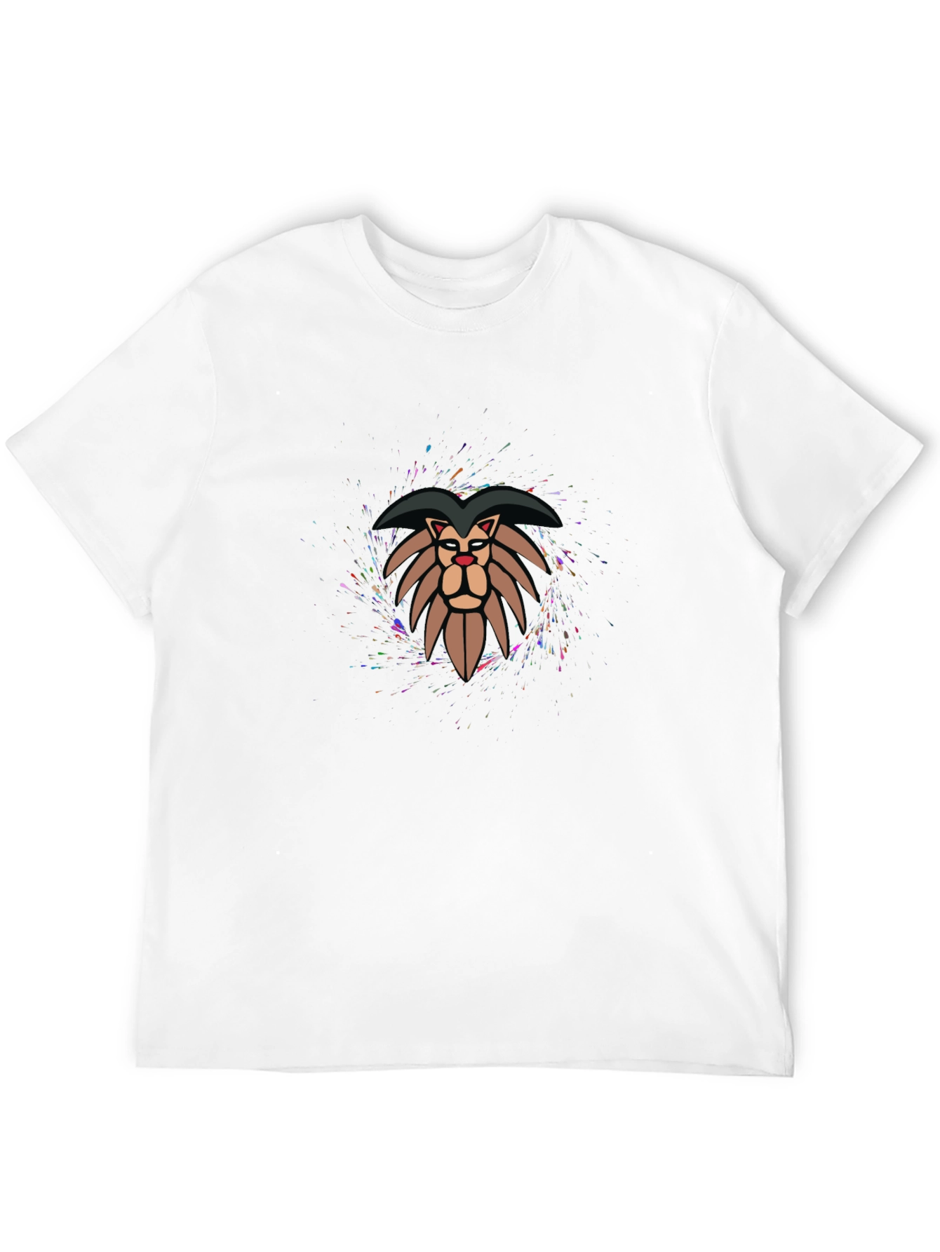Lion Graphic Print Tee - Stylish Mens Black T-Shirt