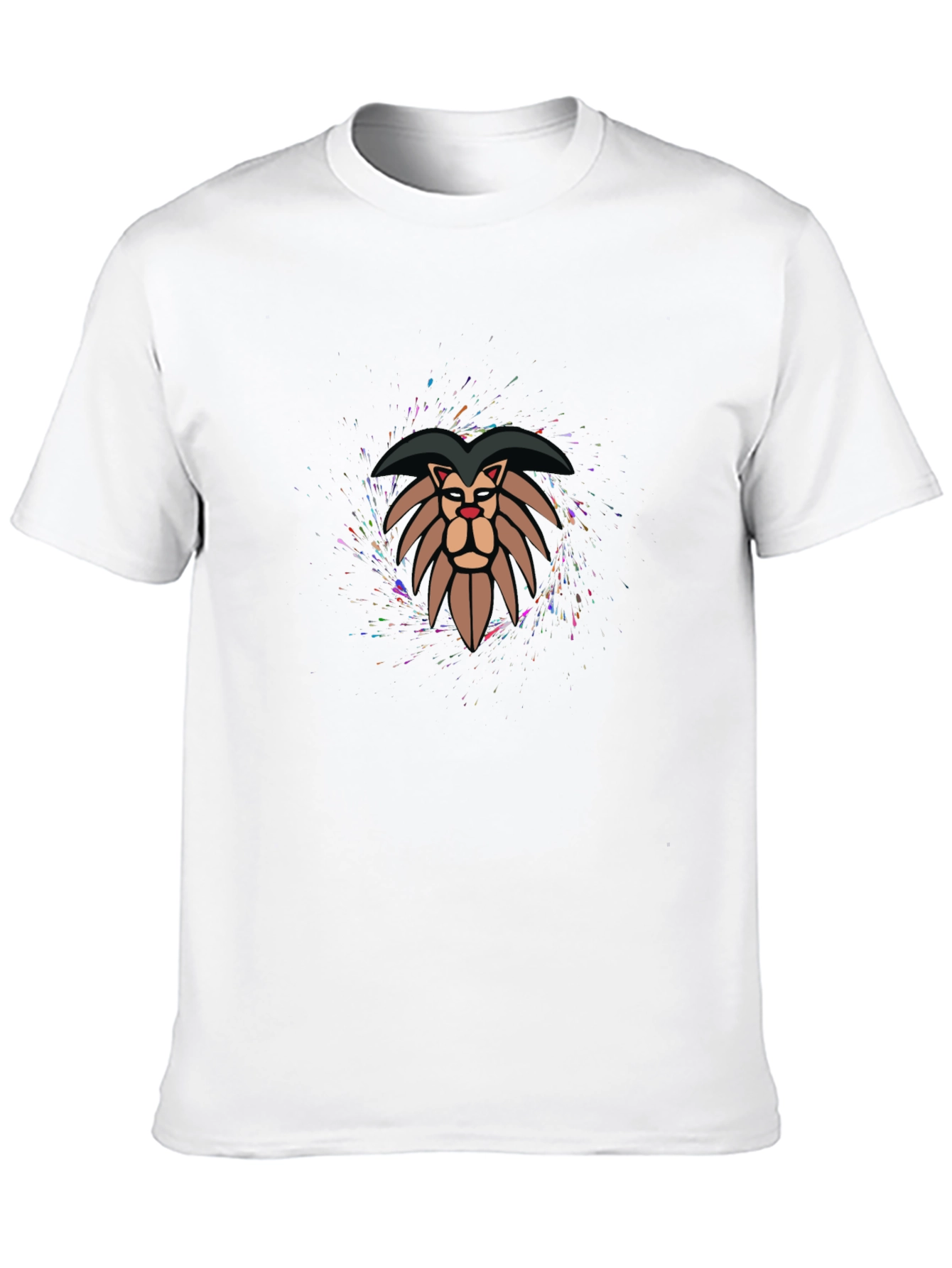 Lion Graphic Print Tee - Stylish Mens Black T-Shirt
