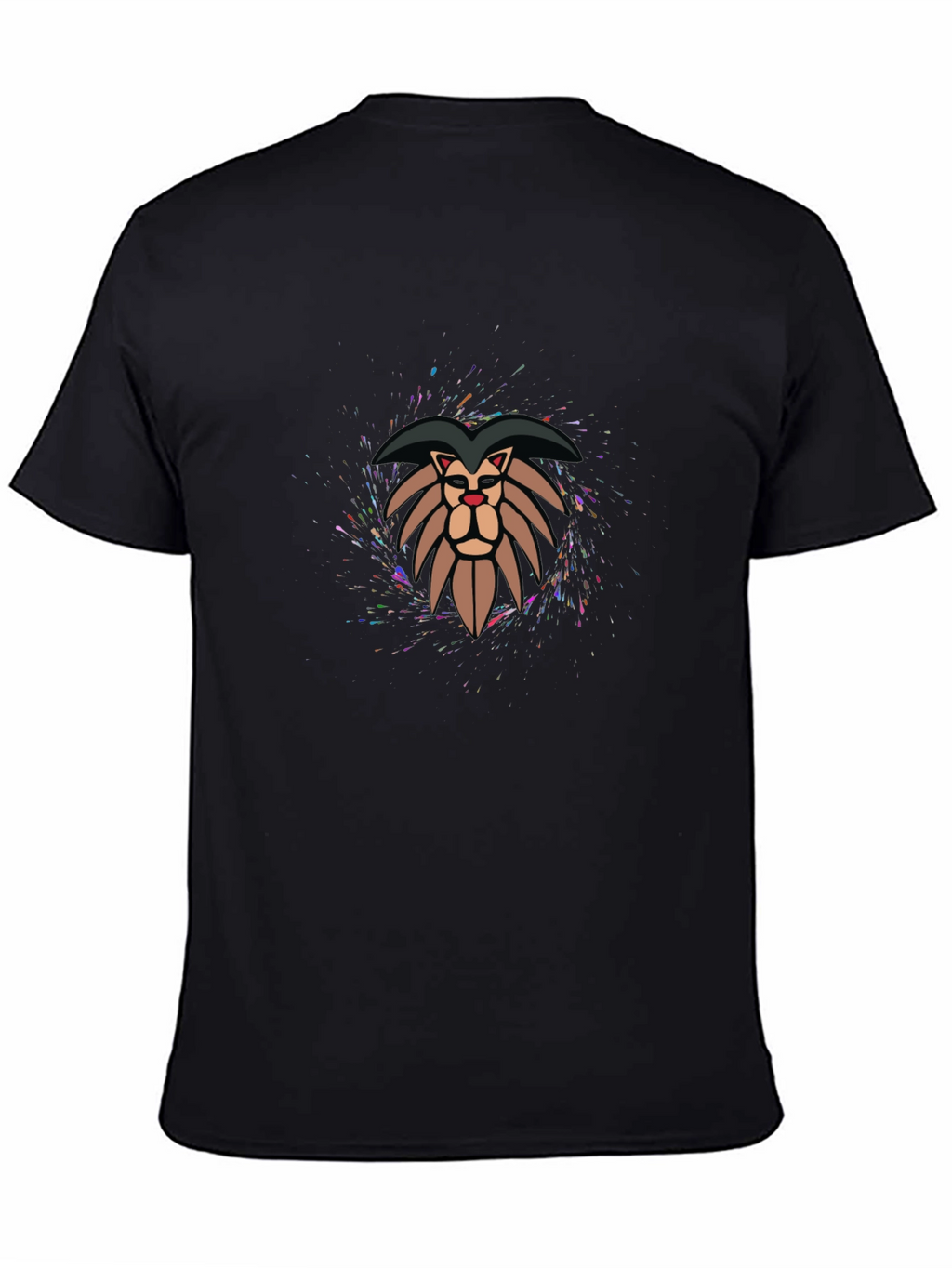 Lion Graphic Print Tee - Stylish Mens Black T-Shirt