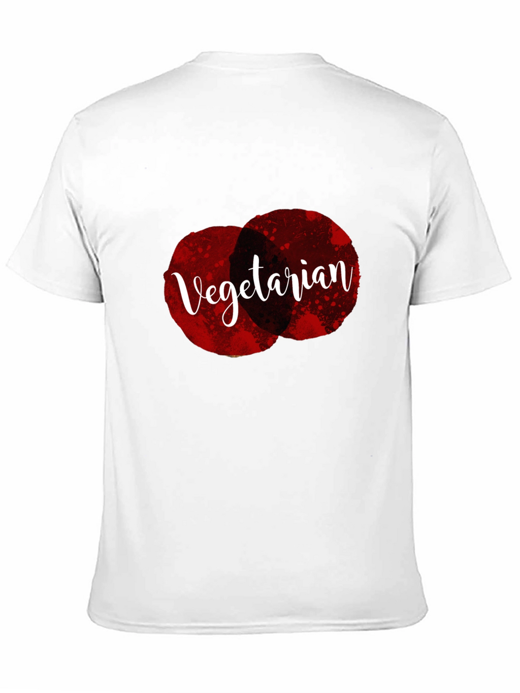 Vegetarian Graphic Tee - Black Cotton Casual T-Shirt