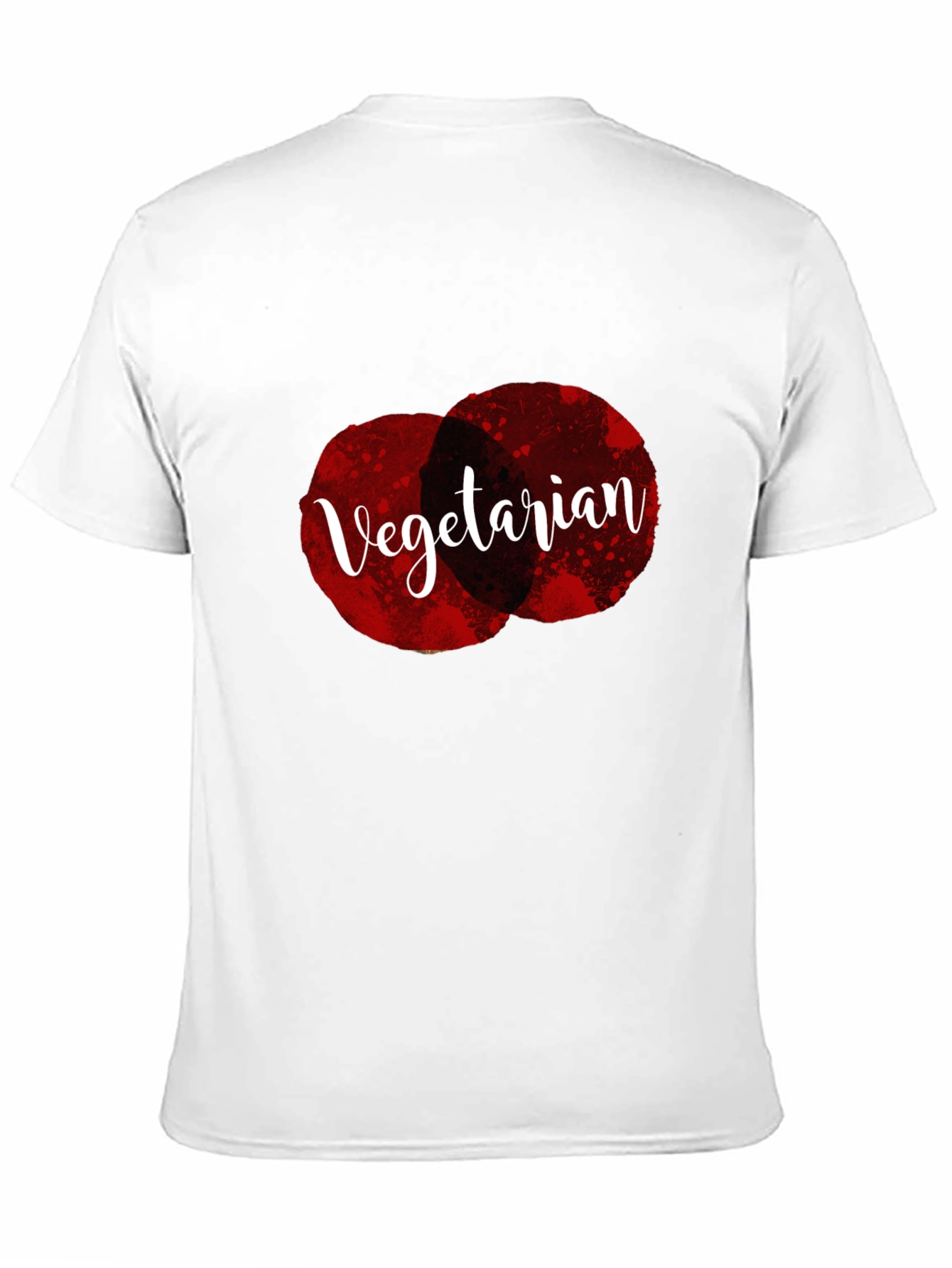 Vegetarian Graphic Tee - Black Cotton Casual T-Shirt
