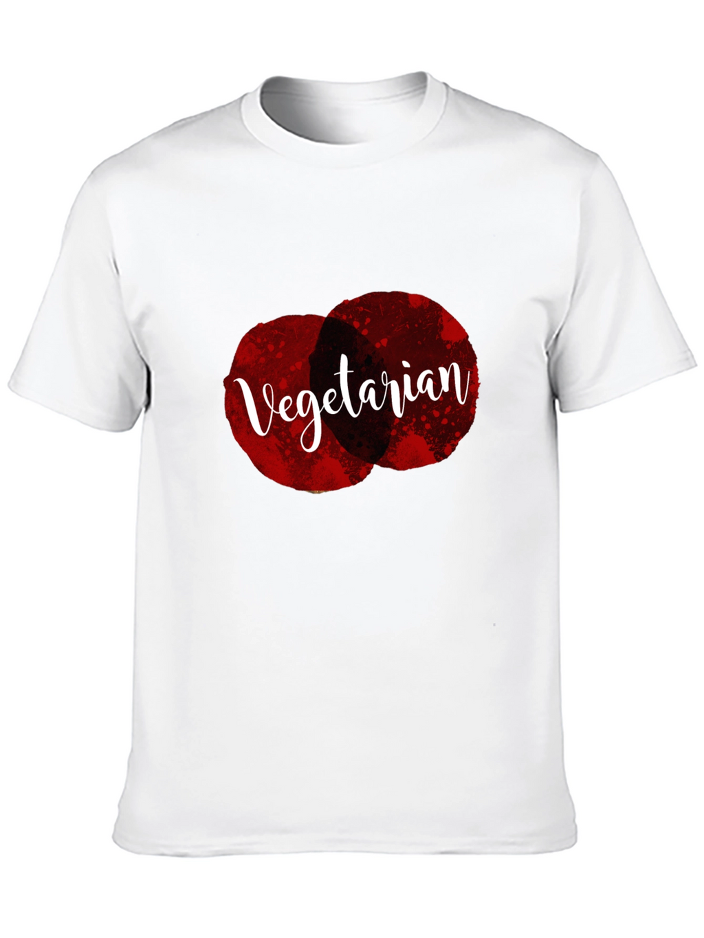 Vegetarian Graphic Tee - Black Cotton Casual T-Shirt