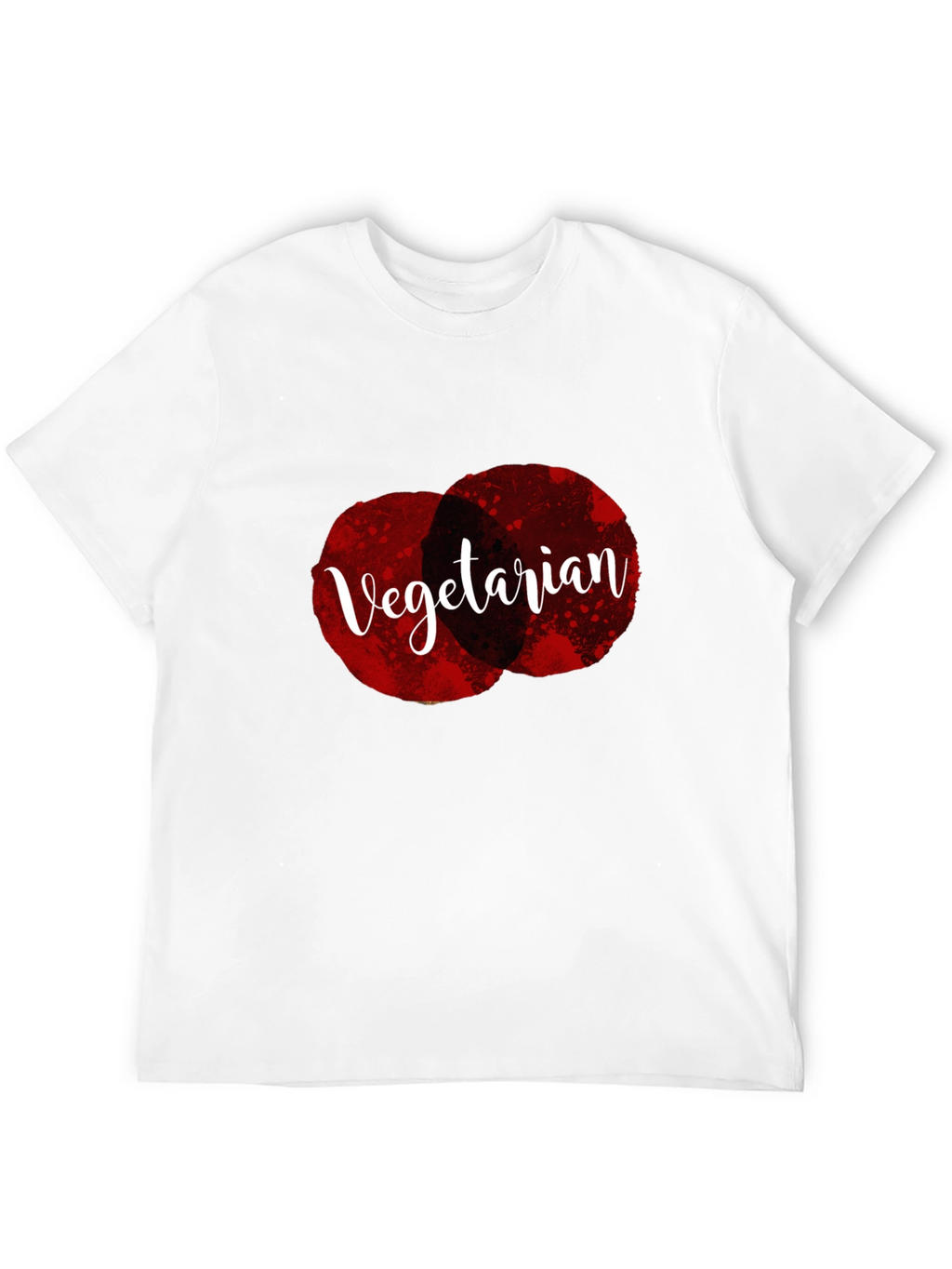 Vegetarian Graphic Tee - Black Cotton Casual T-Shirt