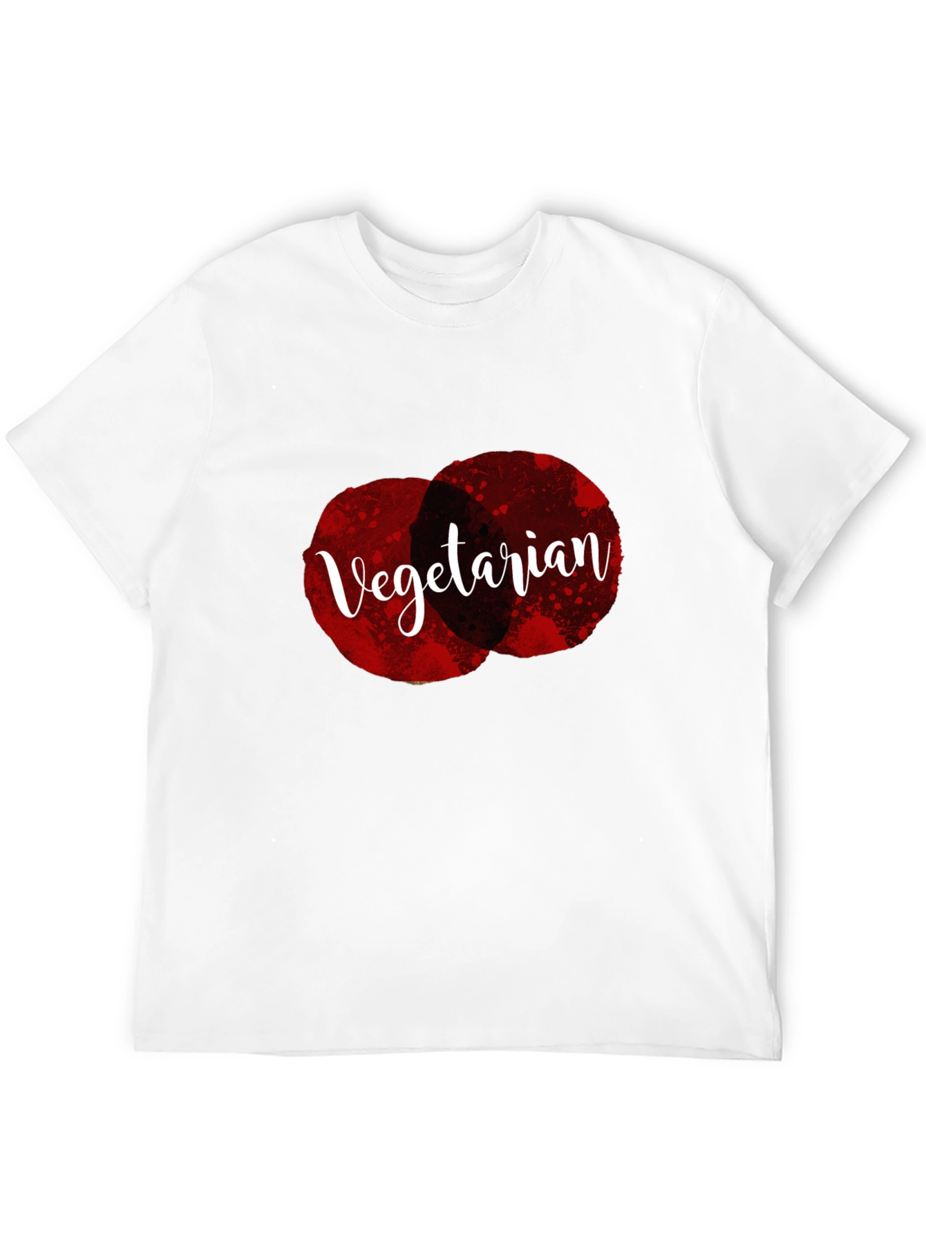 Vegetarian Graphic Tee - Black Cotton Casual T-Shirt