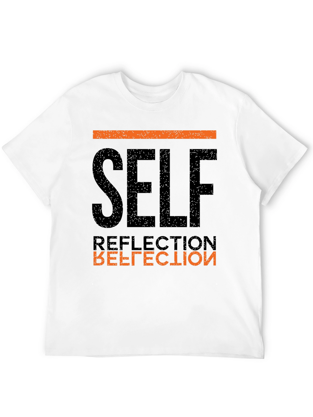 Self Reflection Graphic Tee - Black Cotton T-Shirt