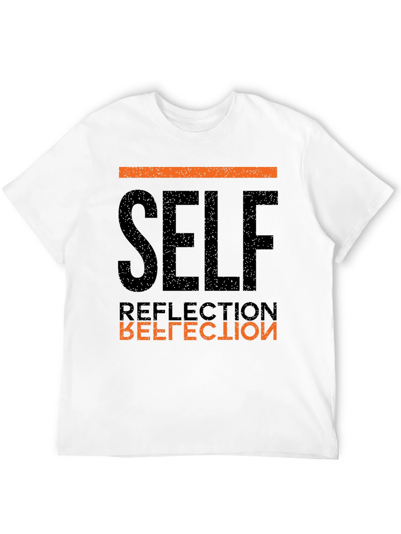 Self Reflection Graphic Tee - Black Cotton T-Shirt