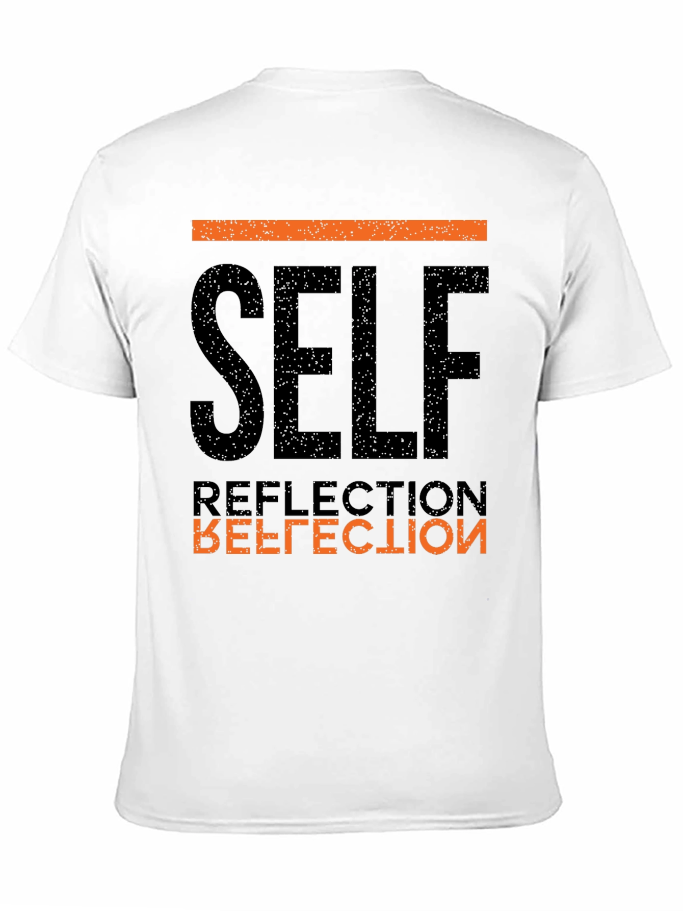 Self Reflection Graphic Tee - Black Cotton T-Shirt