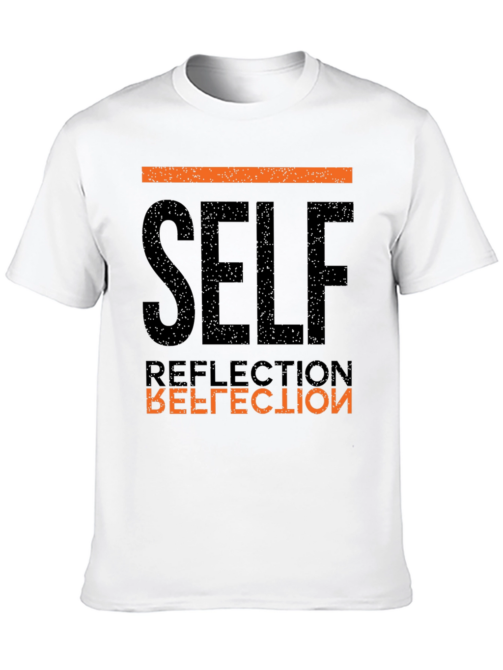 Self Reflection Graphic Tee - Black Cotton T-Shirt