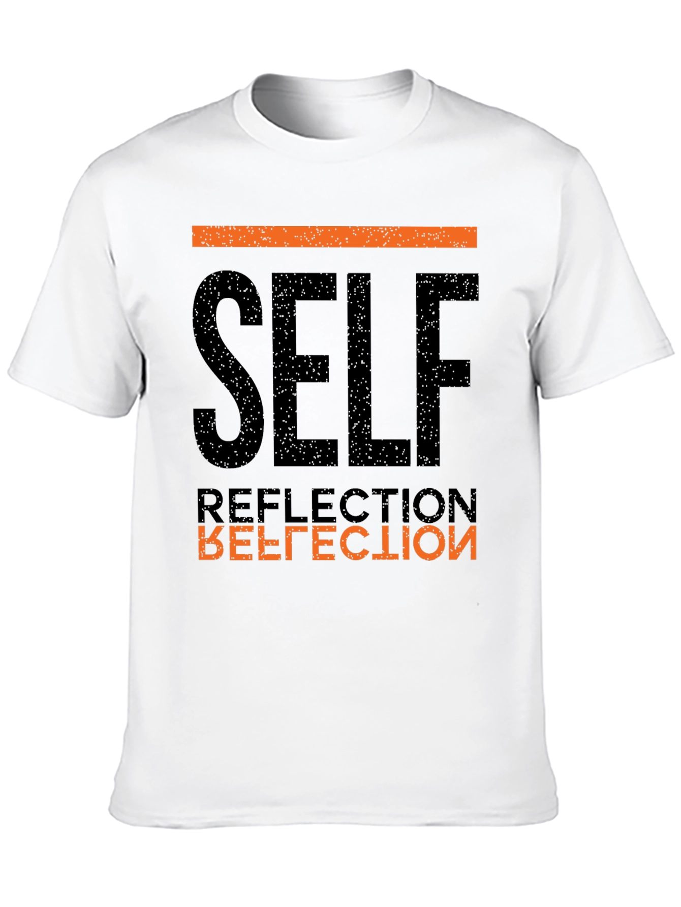 Self Reflection Graphic Tee - Black Cotton T-Shirt
