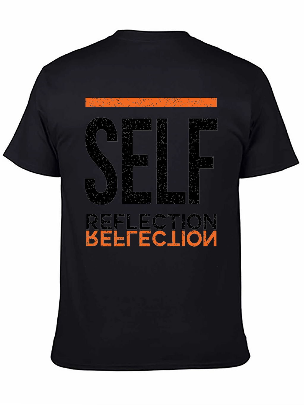 Self Reflection Graphic Tee - Black Cotton T-Shirt