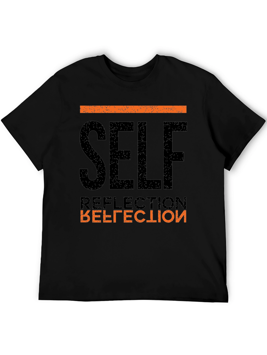 Self Reflection Graphic Tee - Black Cotton T-Shirt