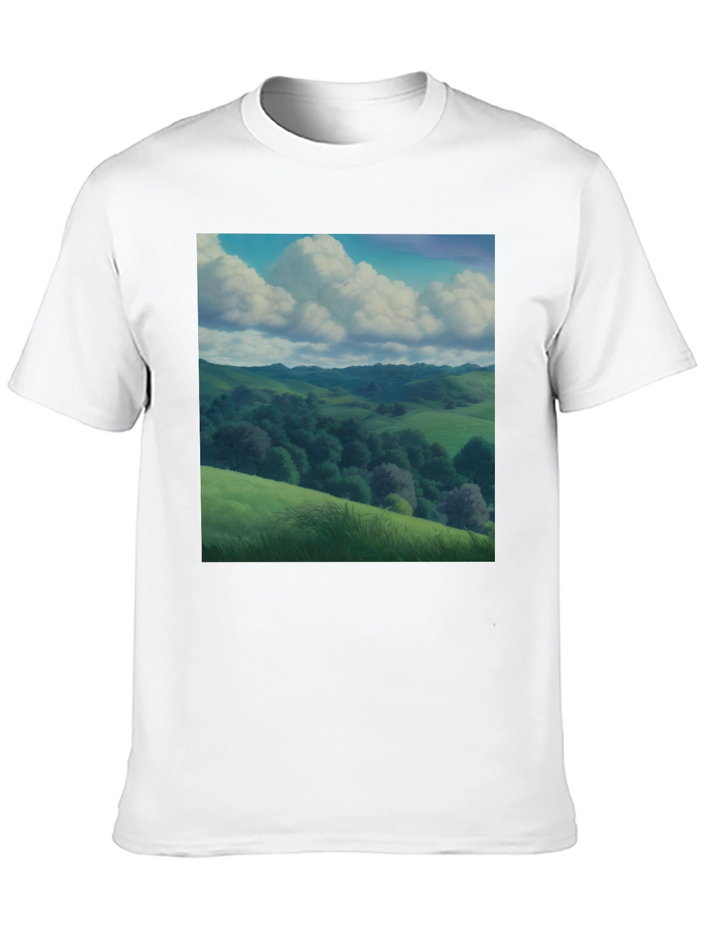 Nature Landscape Black T-Shirt