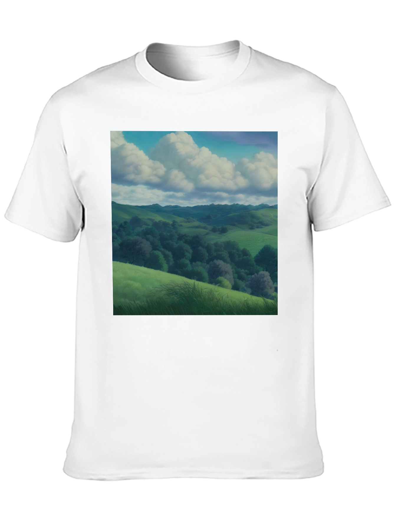 Nature Landscape Black T-Shirt