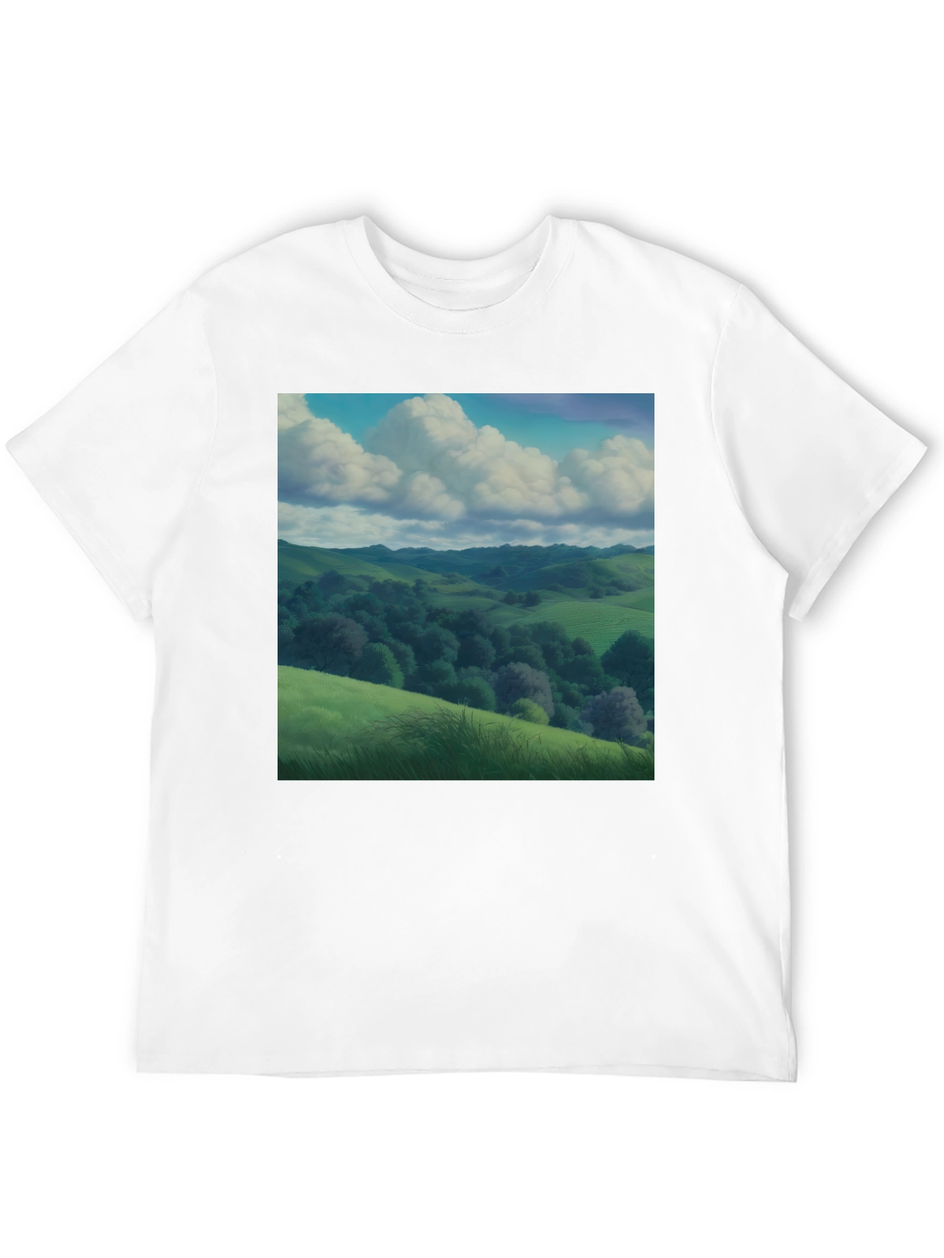 Nature Landscape Black T-Shirt