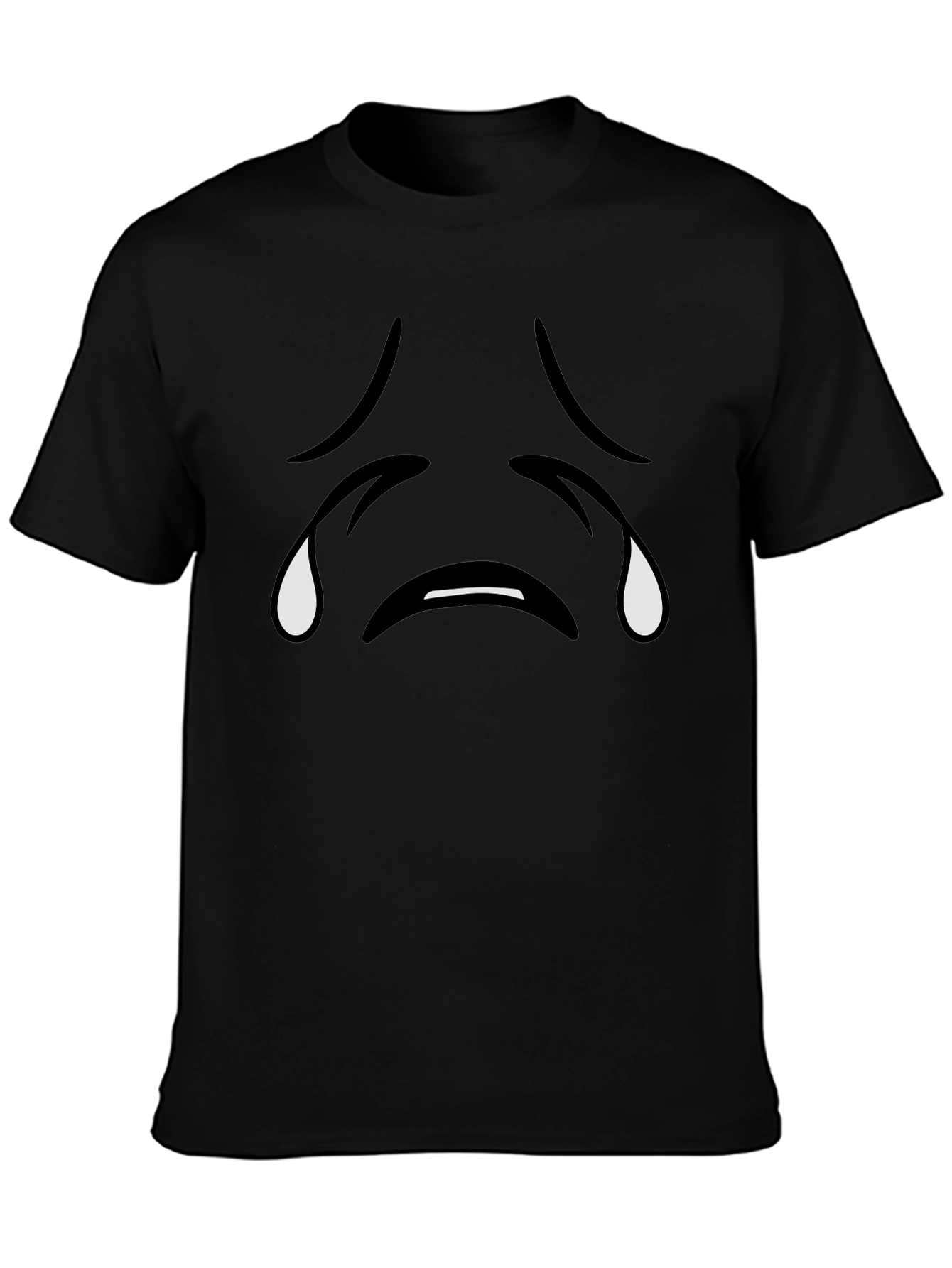 Sad Emoji Black T-Shirt
