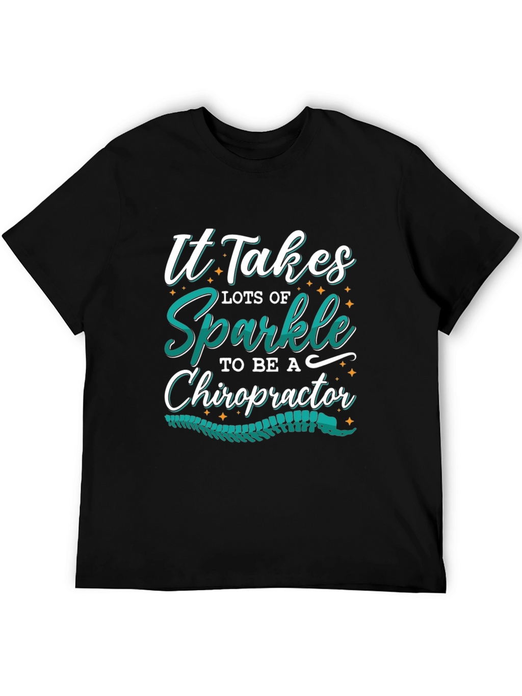 Sparkle Chiropractor T-Shirt - Black Graphic Tee