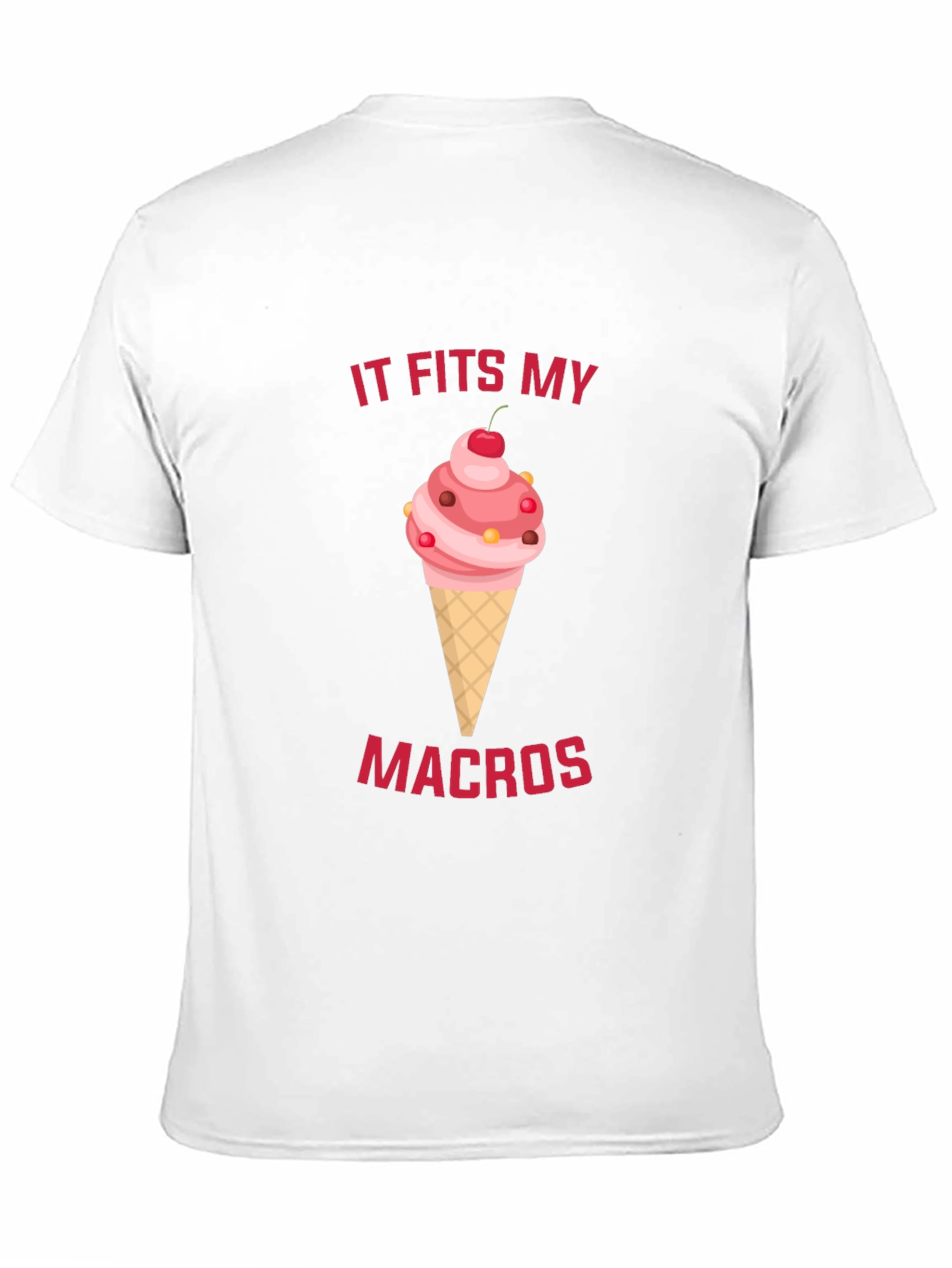 It Fits My Macros Funny Ice Cream Fitness T-Shirt