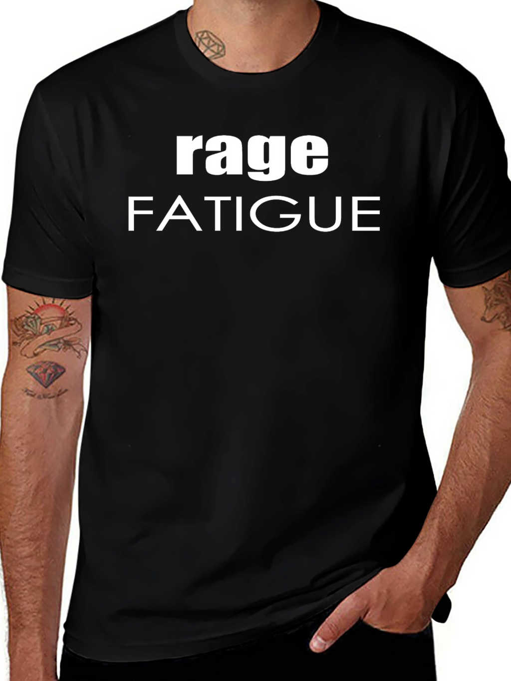Rage Fatigue Graphic T-Shirt - Casual Cotton Tee