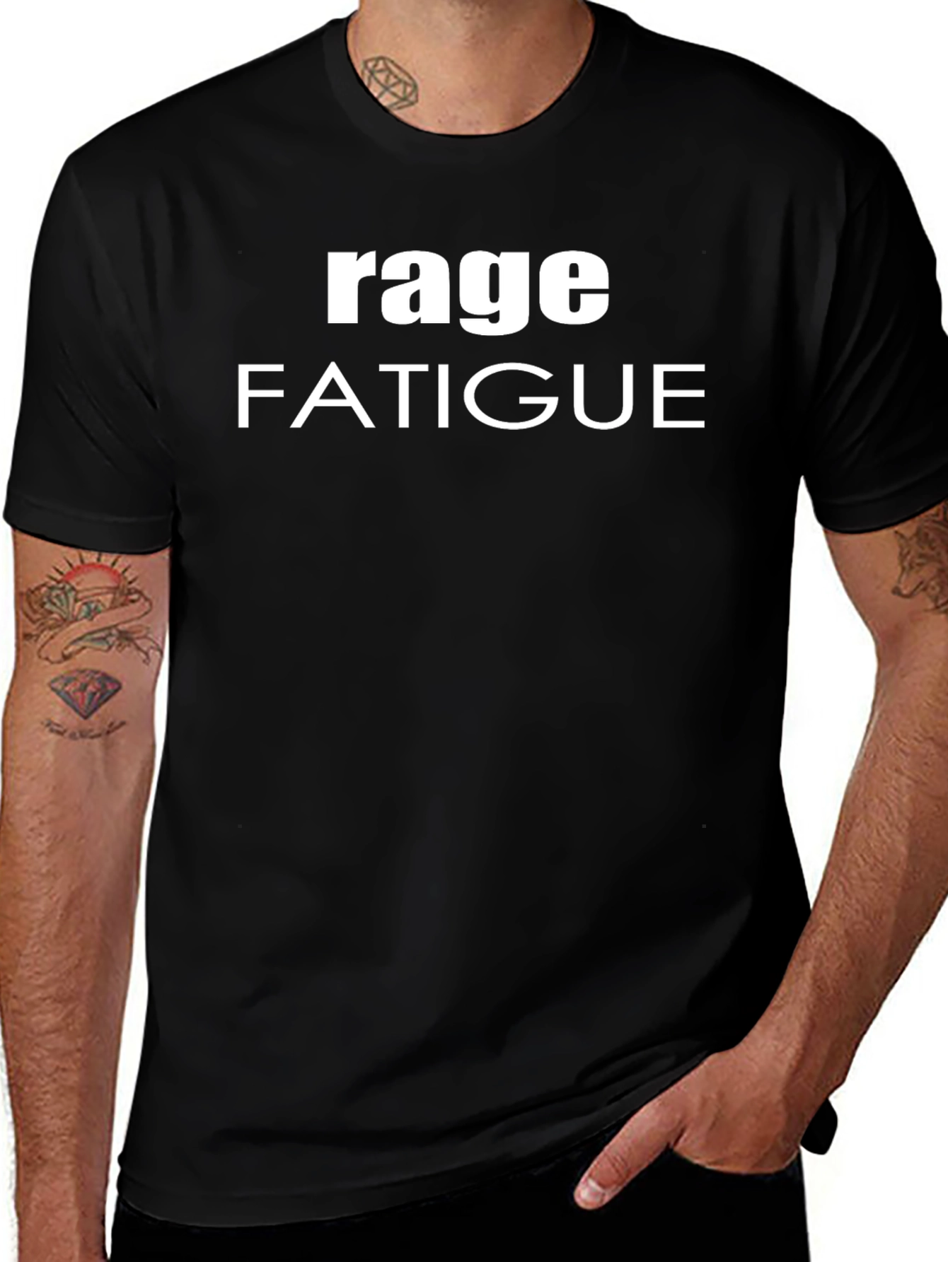 Rage Fatigue Graphic T-Shirt - Casual Cotton Tee