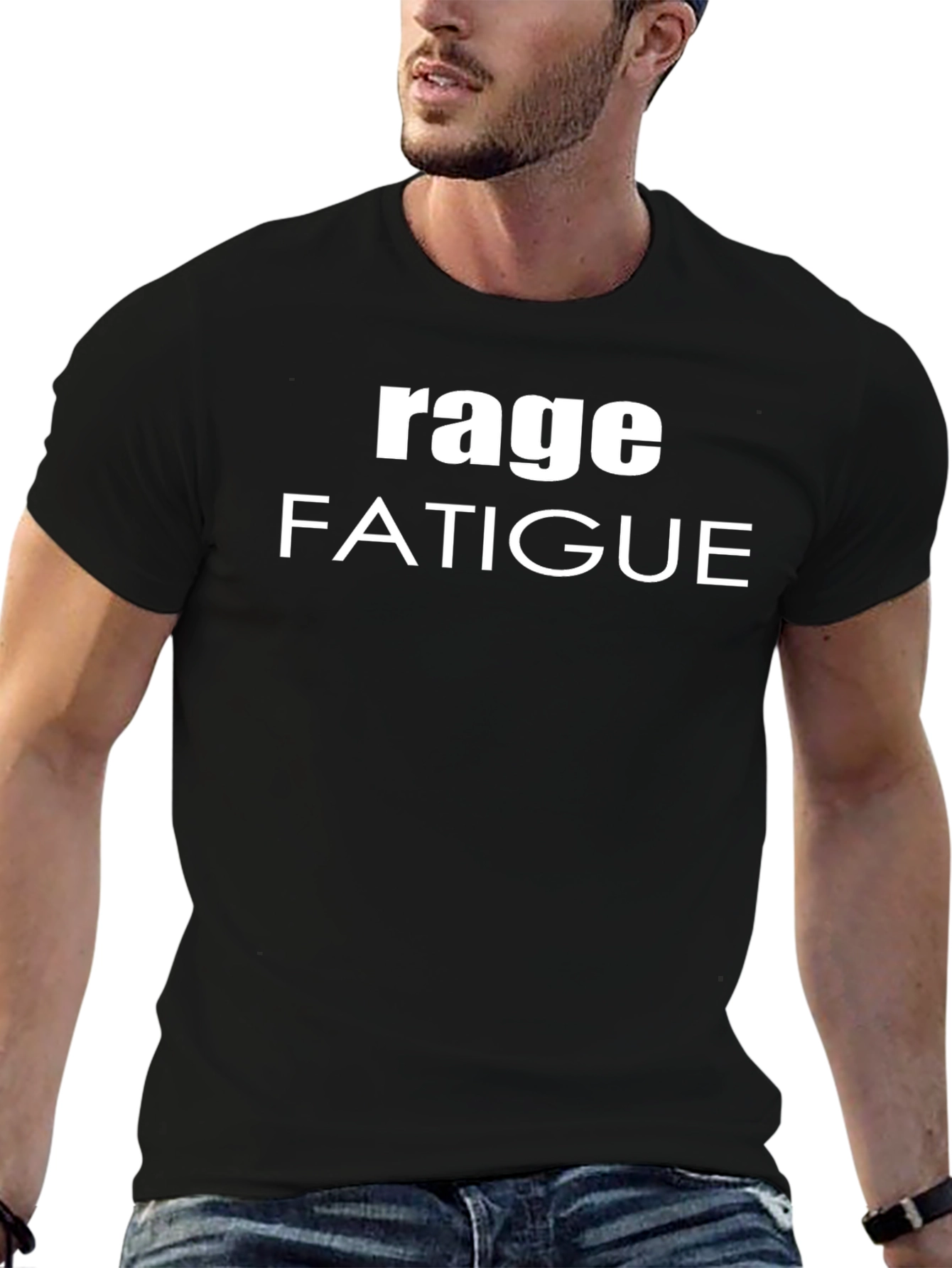 Rage Fatigue Graphic T-Shirt - Casual Cotton Tee