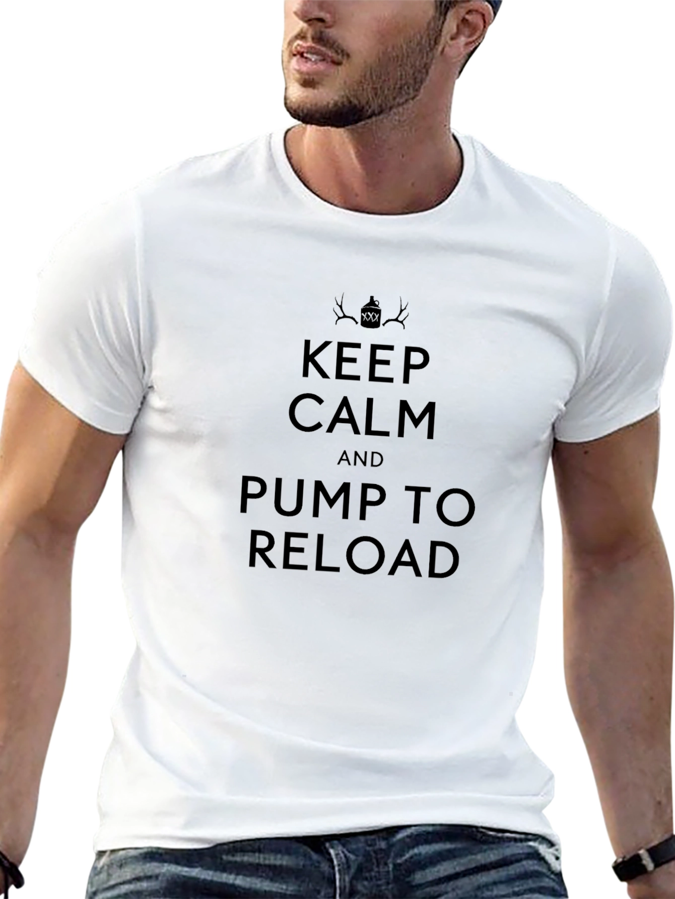 Keep Calm Pump To Reload Graphic Tee