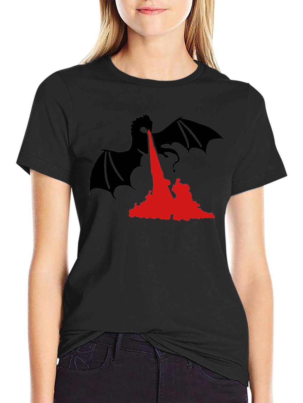 Dragon Fire T-Shirt - Black Graphic Tee
