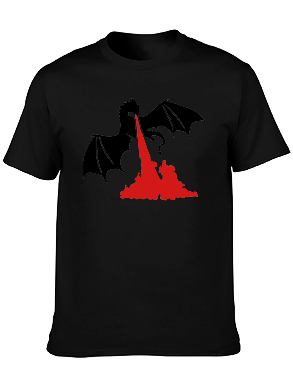 Dragon Fire T-Shirt - Black Graphic Tee