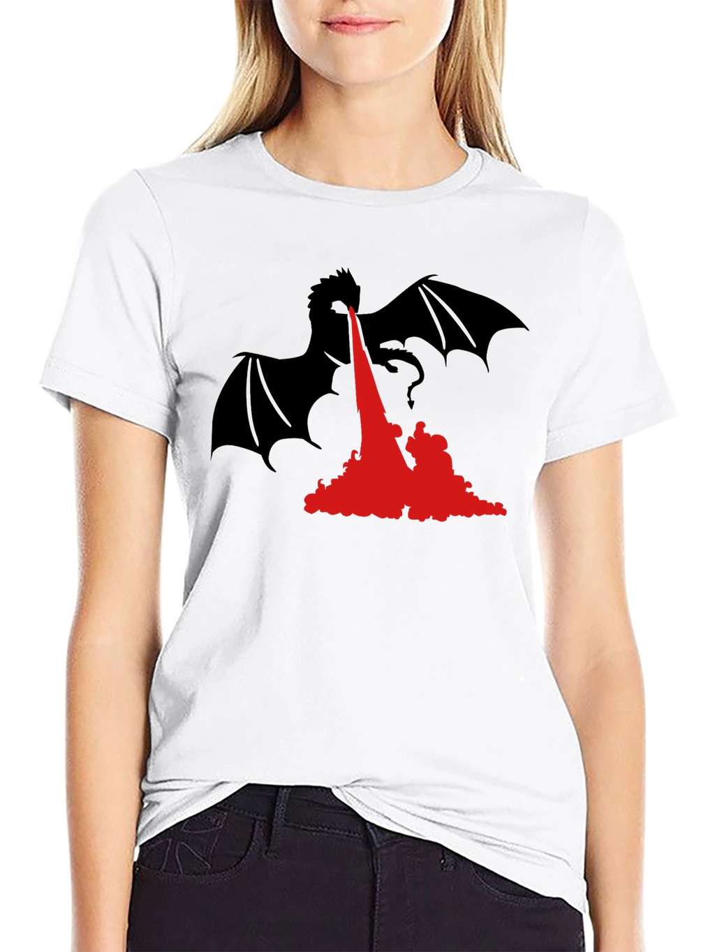 Dragon Fire T-Shirt - Black Graphic Tee